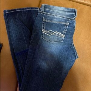 BKE Women's Boot Cut Jeans - Dark Blue